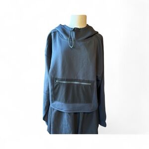 Free People Black Hooded Sweatshirt